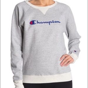 Small Champion Oxford Grey Women Fleece Pullover